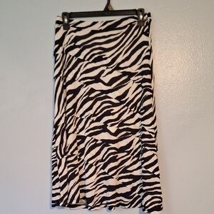 INC International Concepts Black and White A-Line Skirt